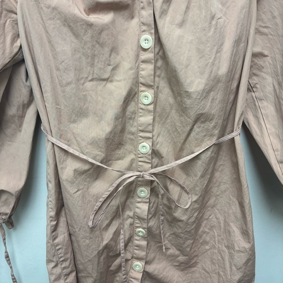 J. Crew Tie-Sleeve Button Front Dress in Cotton Poplin - Picture 8 of 14